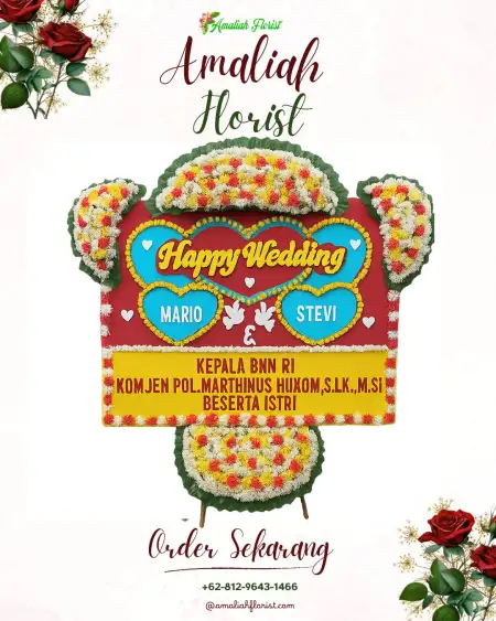 Papan Bunga Pernikahan Wek Vi