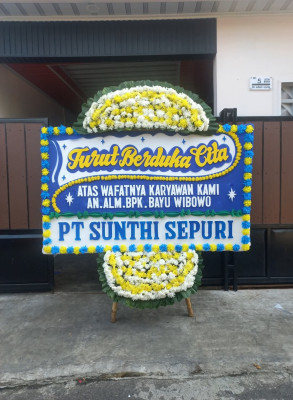 Papan Bunga Duka di Wek Vi